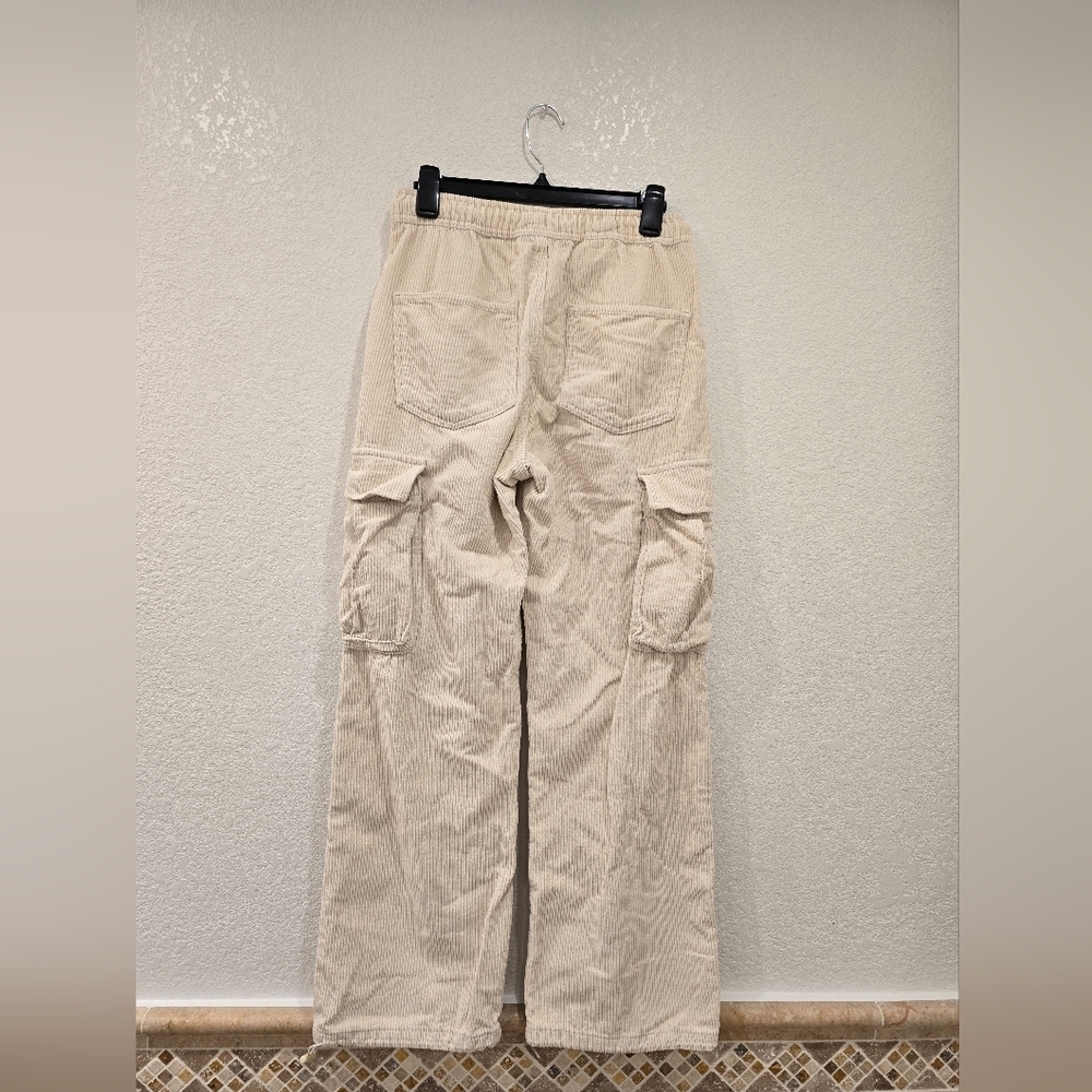 8 Seconds Corduroy  Wide Leg Cargo Pants Ivory Size 64 - Picture 5 of 7